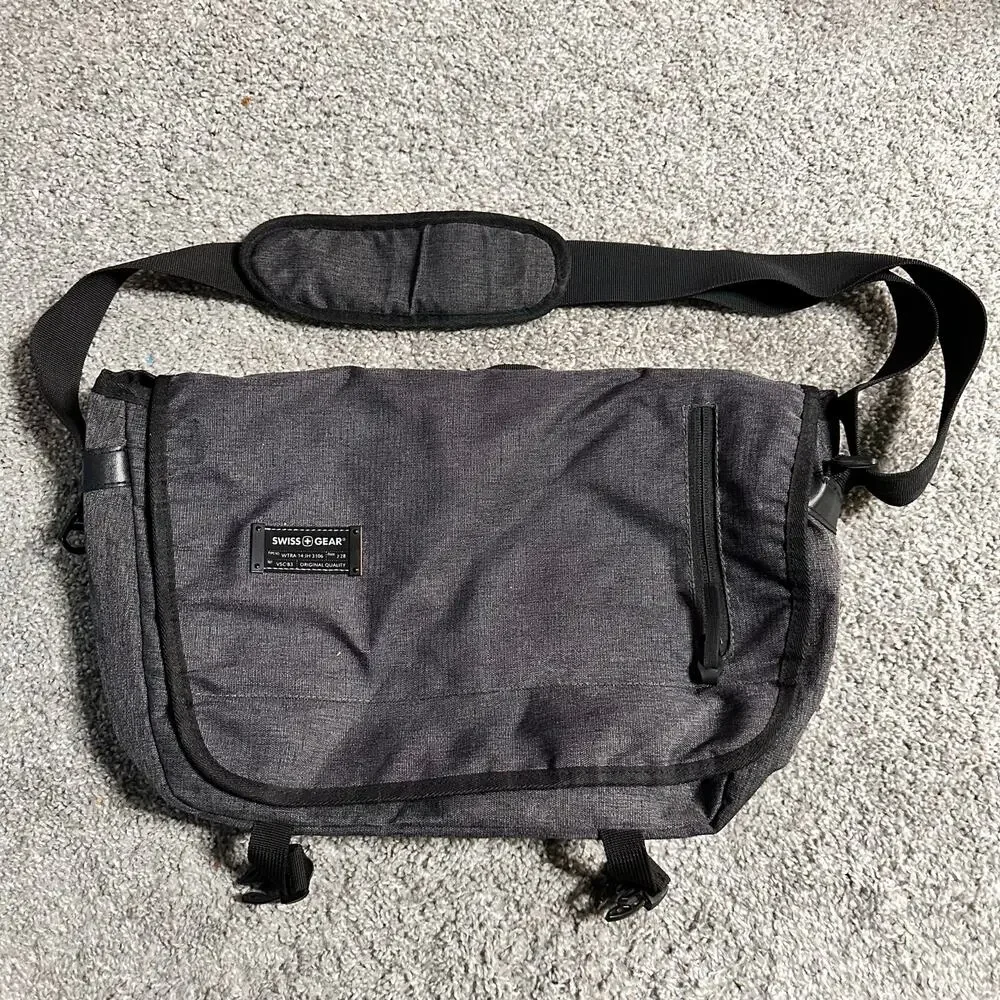 Swiss Gear Laptop Padded Messenger Gray Excellent